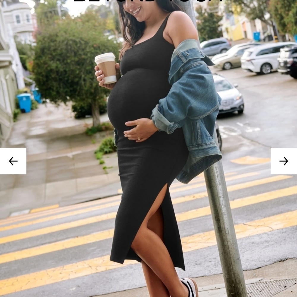 Beyond Yoga Spacedye Icon Maternity Dress Black Size XS